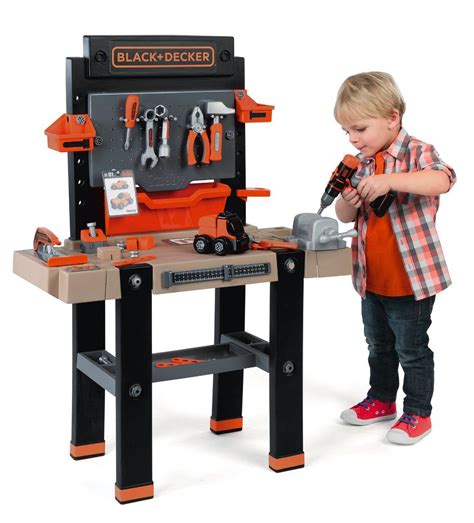 SMOBY KIDS BLACK & DECKER BRICOLO WORK BENCH CHILDRENS INDOOR ACTIVITY ...