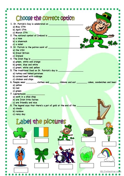 ST. PATRICK'S DAY (FACTS AND TRADITI…: English ESL worksheets pdf & doc