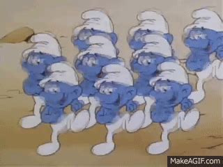 The Dancing Smurfs on Make a GIF