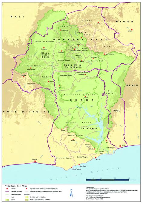 6: Map of Volta basin | Download Scientific Diagram