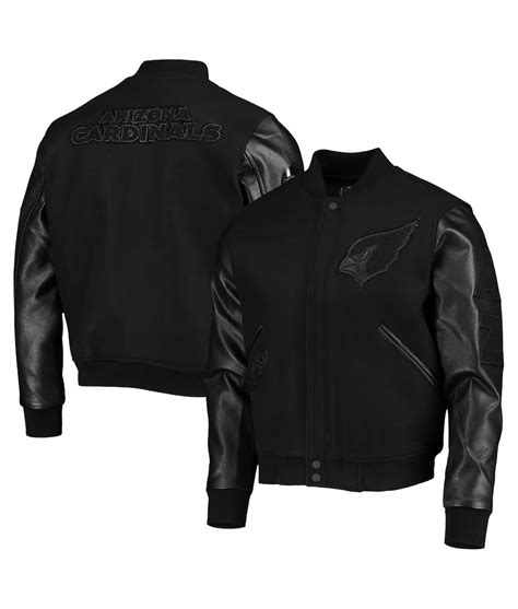 Full-Zip Black Arizona Cardinals Varsity Jacket