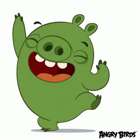 Piggy Angry Birds GIF - Piggy AngryBirds Dancing - Discover & Share GIFs