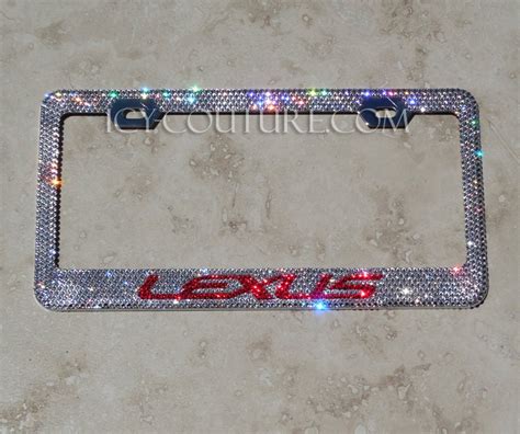 Crystal BLING LEXUS License Plate Frame with Swarovski