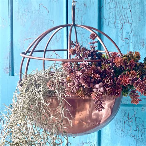 Copper Globe Hanging Planter September Delivery | Hanging planters, London garden, Planters