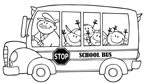 School Bus Coloring Pages For Kids