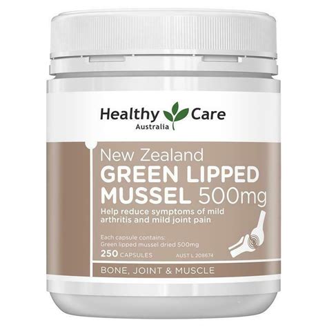 Healthy Care New Zealand Green Lipped Mussel 250 Capsules Reduce Mild ...