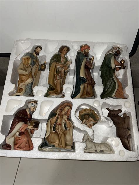 1999 Grandeur Noel 9 Piece Porcelain Nativity Set EUC - mail.gruponym.mx