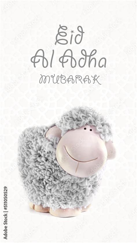 Feast of the sacrifice of the lamb for posts. Greeting. Eid al-Adha ...