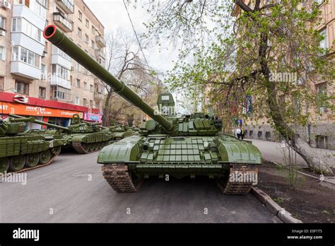 Main battle tank T-72 "Ural" exhibited at the annual Victory day Parade ...