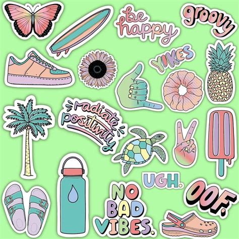 Aesthetic Random Sticker Pack / Y2k Stickers / VSCO Stickers / | Etsy