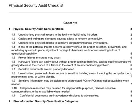 Physical Security Audit Checklist – GRCReady