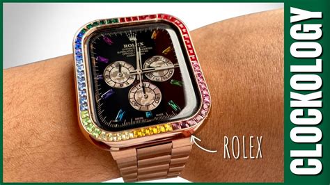 Clockology: Apple Watch into Rolex Rainbow Daytona - YouTube