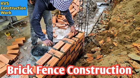 Brick Fence Work - Amazing Techniques Of Brick Work - How To Install Brick Wall - YouTube