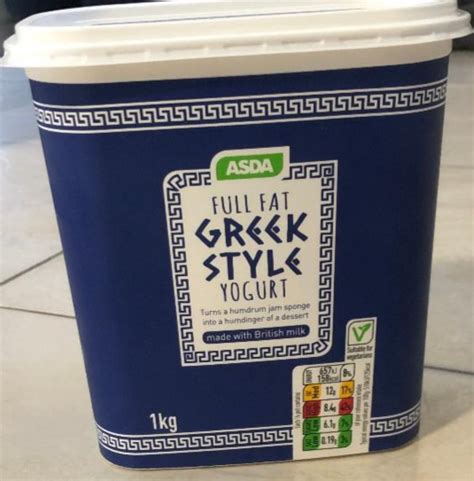 Full Fat Greek Style Yogurt ASDA - kalorie, kJ a nutriční hodnoty | KalorickéTabulky.cz