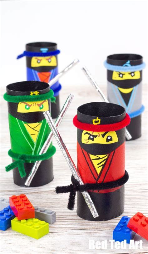 Lego-Ninjas-pin-red-bricks - Red Ted Art's Blog | Manualidades, Artesanía con lego, Manualidades ...