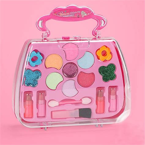 Pretend Makeup for Girls, 18Pcs Kids Play Makeup for Little Girls Fake ...