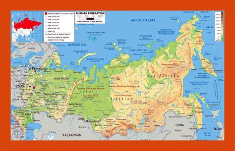 Physical map of Russia | Maps of Russia | Maps of Europe | GIF map | Maps of the World in GIF ...