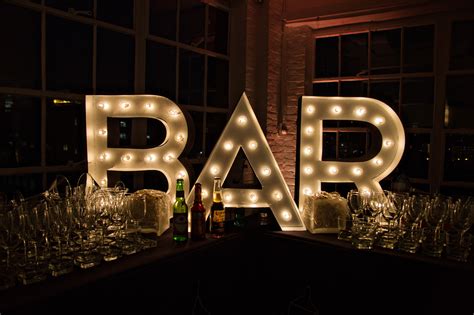 DIY BAR Marquee Sign - Wedding Decor