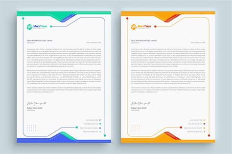 Premium PSD | Business creative letterhead template design