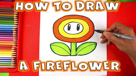 How to Draw a Fire flower From Super Mario Bros - How to Draw A Flower ...