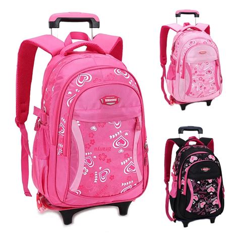 Aliexpress.com : Buy Trolley Children School Bags for Girls Backpack Wheeled Kids Schoolbag ...