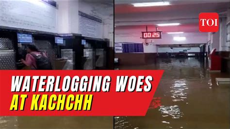 On cam: Gandhidham railway station submerged after heavy rains ...