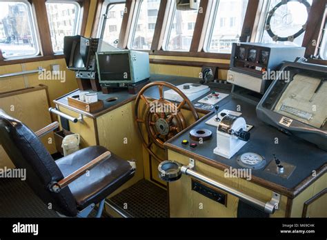 Wheel house of commercial fishing boat hi-res stock photography and ...