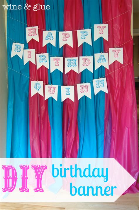 DIY Birthday Banner & Silhouette Designer Software Promotion - Wine & Glue