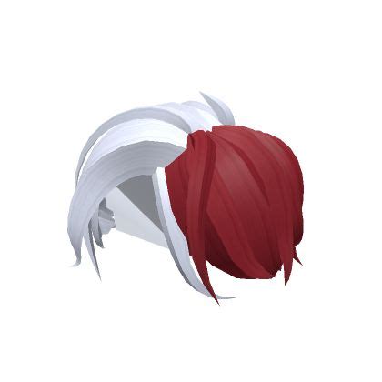 Red and White Messy Anime Side Part - Roblox | Red and white, Short hair black, Create an avatar