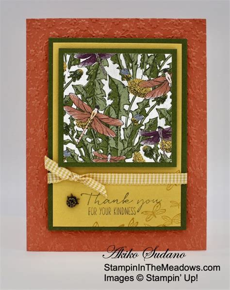 Stampin’ Up! Dragonfly Garden Thank You Card – Stampin' in the Meadows in 2021 | Hand stamped ...