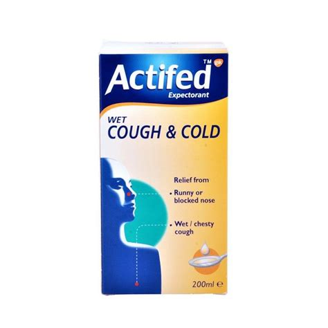 Buy Actifed Expectorant Wet Cough & Cold Syrup 200 ml | Life Pharmacy