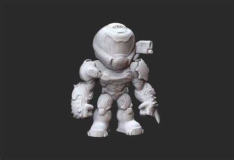 Doom Slayer Doom Collectable Toy 3D Model STL File 3D model 3D printable STL