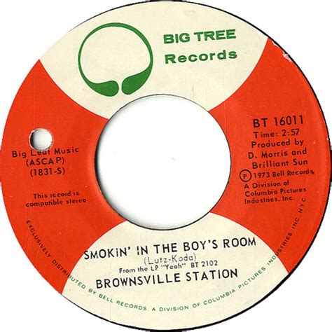 Brownsville Station Smokin' In The Boys Room US 7" vinyl single (7 inch record / 45) (588410)