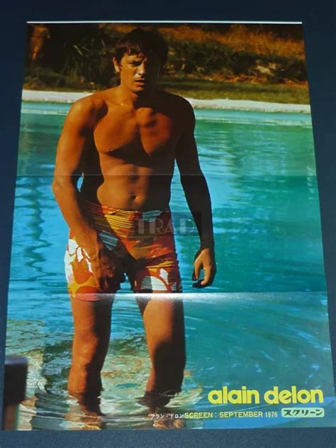 ALAIN DELON SHIRTLESS 1976 Japan Pinup Poster 11x16 mg/r $7.49 - PicClick
