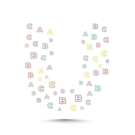 Alphabet logo design template with abc letters 27575894 Vector Art at Vecteezy