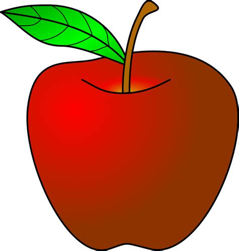 Vektorová grafika zdarma: Jablko, Červená, Ovoce, Zralé - Obraz zdarma na Pixabay - 25235