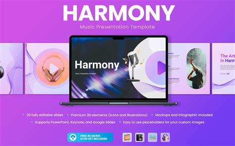 Harmony - Music Presentation PowerPoint Template