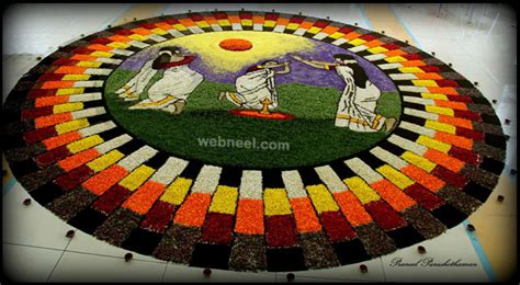 60 Most Beautiful Pookalam Designs for Onam Festival - part 2