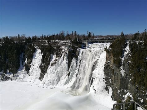 Montmorency Falls, Quebec City in Winter : r/travel