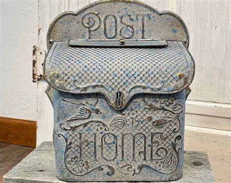 Vintage Inspired Wall Mount Metal Post Mailbox Country - Etsy