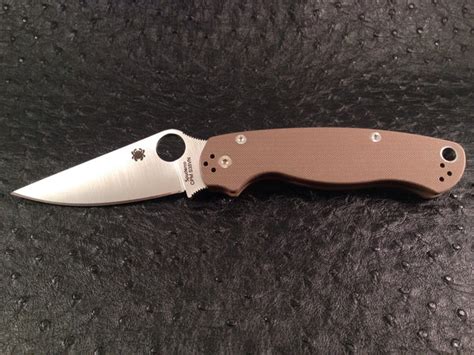 Spyderco Paramilitary 2 Sprint Run Brown and Satin – Empire Outfitters