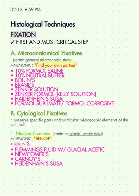 Fixatives - Histopathology - Histological Techniques FIXATION FIRST AND ...