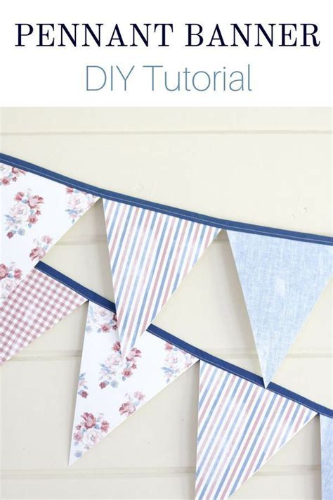 HOW TO CREATE AN EASY PENNANT BANNER | Diy pennant banner, Pennant ...