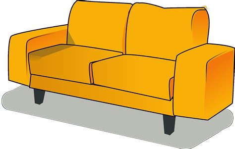 Couch Clipart Free | Yellow couch, Couch furniture, Furniture