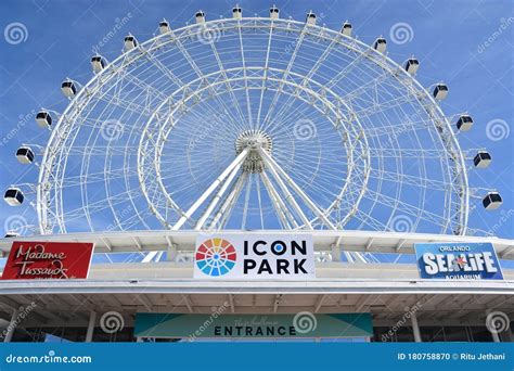 The Wheel at ICON Park in Orlando, Florida Editorial Image - Image of ...