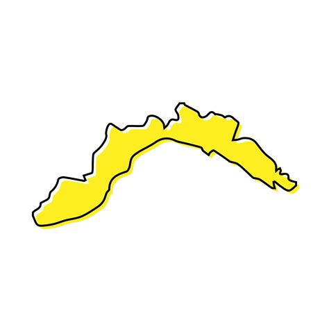 Simple outline map of Liguria is a region of Italy 21852659 Vector Art ...