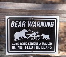 Grizzly Bear Warning Sign Free Stock Photo - Public Domain Pictures