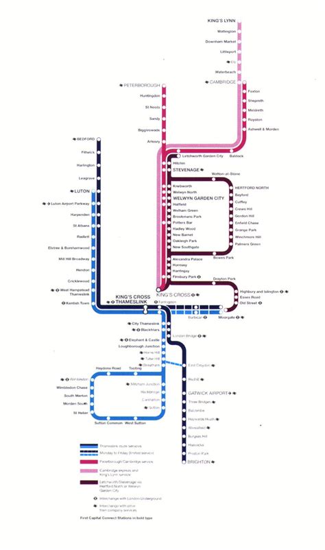 Thameslink train / rail maps