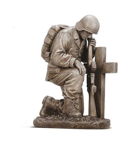 Military Memorial Metal Silhouette Fallen Soldier Memorial Kneeling ...