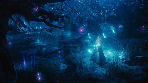Aurora, in the movie Maleficent (2014), meets the Magical Creatures in the Moors. Figure 7 ...
